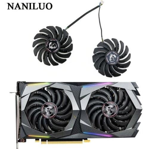 2Pcs 4Pin PLD09210S12HH GPU Card Cooler Fan For MSI GeForce GTX 1650 Super 1660 1660Ti GAMING X Graphics Card Fan