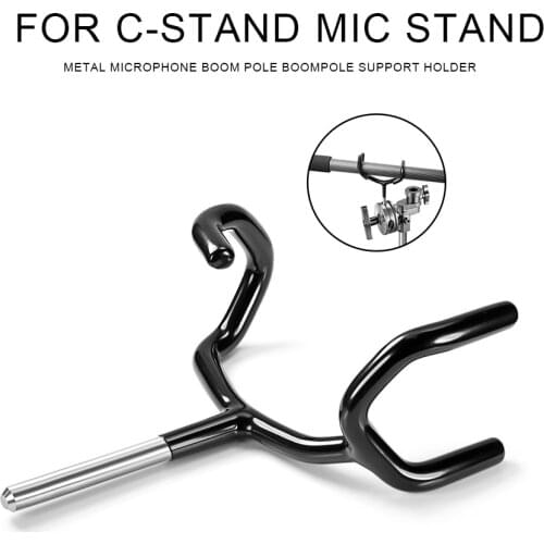 New Metal Microphone Boom Pole Boompole Support Holder Recording Bracket Professional Boompole Holder for C-Stand Mic Stand