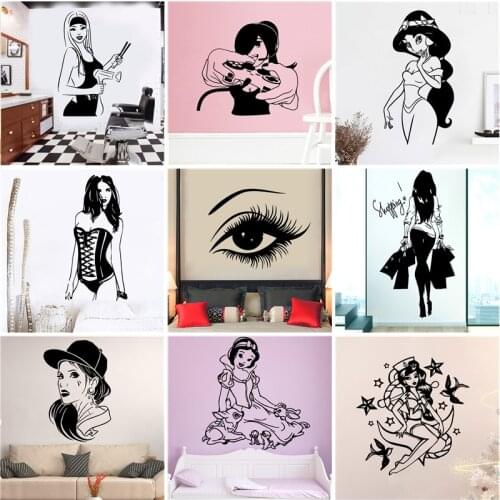 Fashion Style Sexy Girls Wall Stickers Wall Decor For Home Decor Living Room Bedroom Diy Pvc Room Decoration Accessories