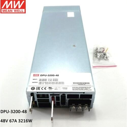 MEAN WELL DPU-3200-48 3200W 67A 48V digitalized 1U slim size parallelable Power Supply with PFC digitalized PSU