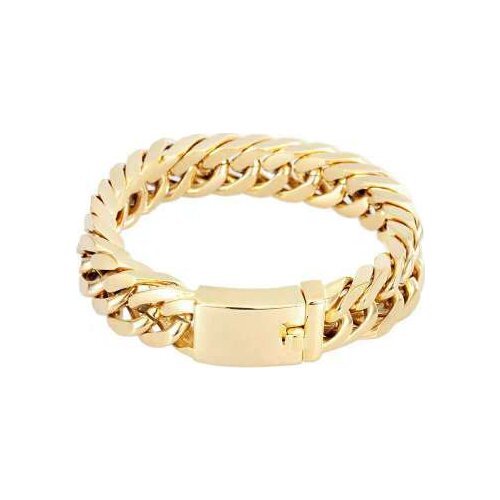 European and American fashion bracelets personality domineering mens plating alloy double buckle trend atmosphere bracelet