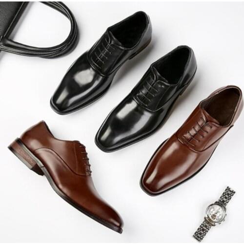 Mens leather 2020 new gentleman business dress leather shoes youth casual single shoes a8