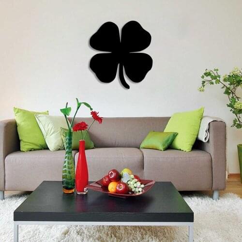Four Leaf Clover Flower Wall Room Home Accessory Wooden Table 46x50cm