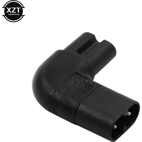 Newest Figure 8 IEC320 iec C7 to C8 90 Degree Left & Right Angled AC Power Adapter Male to Female Extension Connector