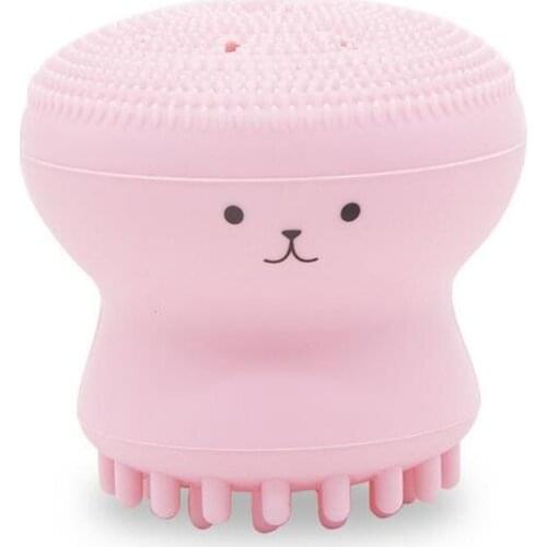 New 1PC 9 Color Cute Octopus Jellyfish Facial Cleansing Brush Facial Massage Exfoliating Tool 40