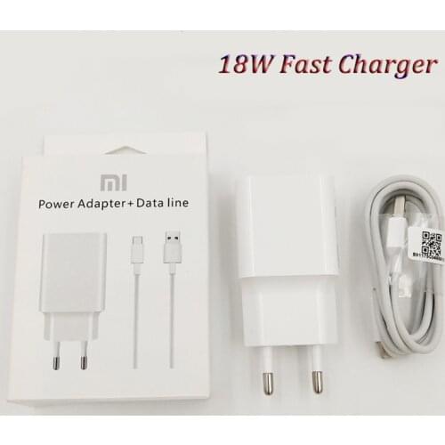 18W Original Xiaomi Redmi Note 8 Charger QC3.0 Quick Fast Charge Adapter Type C Cable For Mi cc9 A3 Mix 2s 3 9T Redmi Note 9 9S