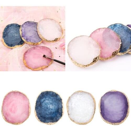 1PCS Kapmore Manicure Polish Palette Agate Fashion Manicure Mixing Palette Nail Color Palette Drawing Nail Color Palette