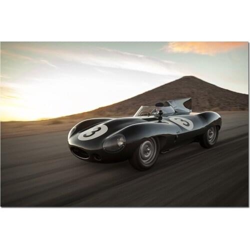 Supercar Poster 1955 Jaguar D Type Wallpaper HD Prints Canvas Painting Wall art Picture Home Decorations