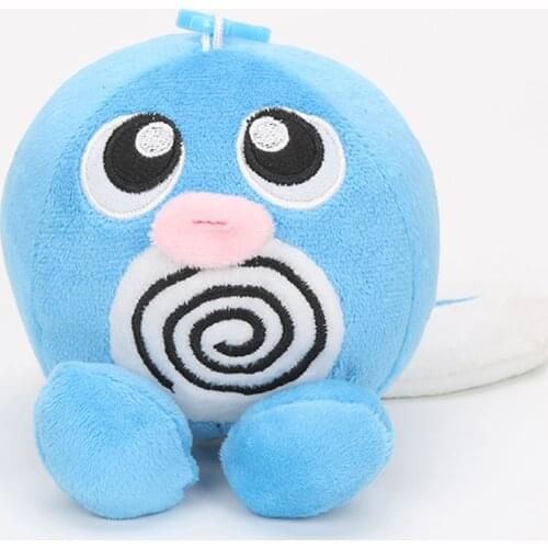 10cm Pokemon Poliwag Plush Toy blue Poliwag pendant keyring stuffed plush dolls for kids birthday christmas toy
