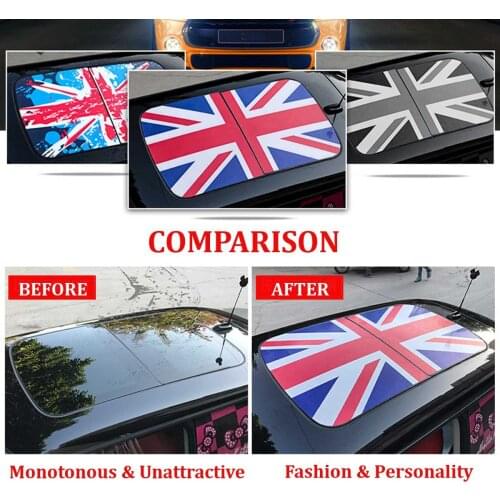 PVC Car Sun Roof Graphics Decor Sticker Decal DIY Styling For Mini Cooper 2002-2006 F54 F55 F56 R55 R56 R60 car sticker