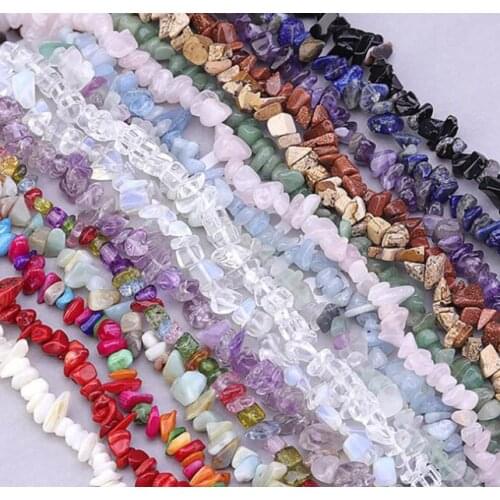 Shell Stone 5-8MM Irregular Shape Chip Bead Pink Quartz Amethysts Agates Lapis lazuli For Jewelry Making DIY Bracelet