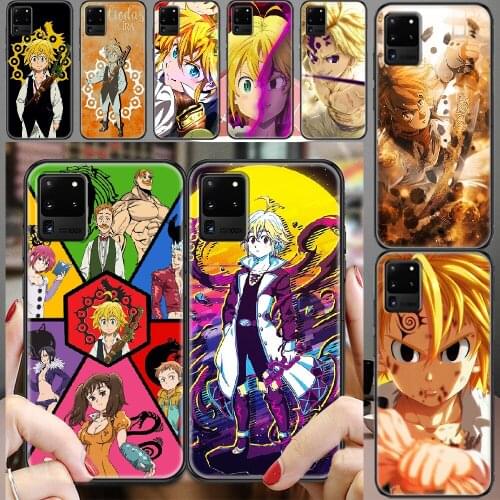 The Seven Deadly Sins Anime Phone case For Samsung Galaxy Note 4 8 9 10 20 S8 S9 S10 S10E S20 Plus UITRA Ultra black soft shell