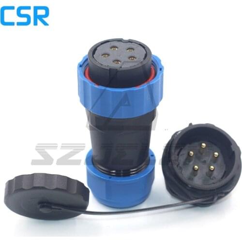 SD28TP-ZM, IP68 Waterproof Soldering Connector Plug Socket 5pin, 25A industrial power wire and cable male and female