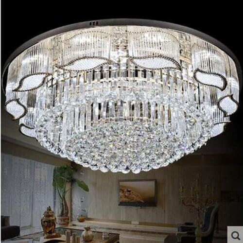 Modern Crystal LED Art Deco Round Ceiling Lamp Leaf Shape Luxury Lustre E14 Light Hall Sittingroom Bedroom LED Lamp hall lights