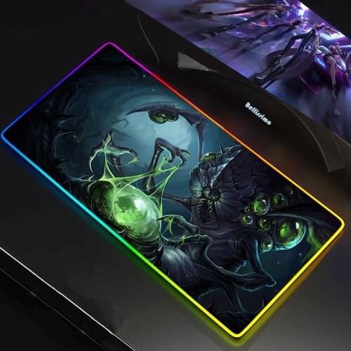 Starcraft RGB LED Pc Gamer Accessories Deskmat 80x30CM Computer Gaming Mouse Mat XXL Mouse Pad Mice Keyboards Peripherals Office
