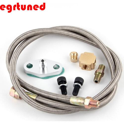 T3 T4 T3/T4 T04E T70 T66 T67 GT35 T3/60-1 GT45 Turbo Oil Feed Line 1/8 NPT 4AN