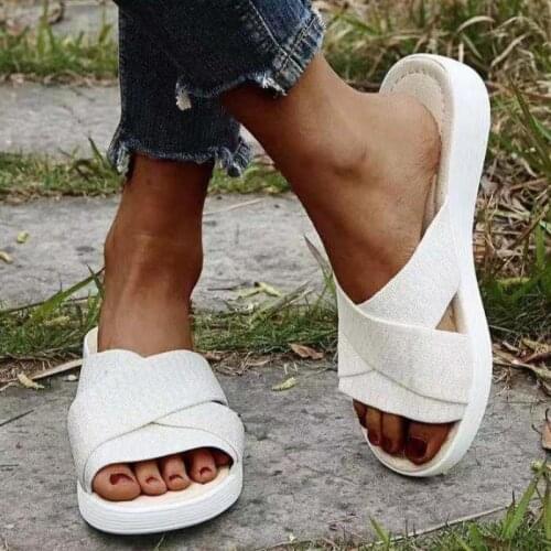 Women Summer Slippers Casual Ladies Sandals Platform Non-slip Female Shoes Soft Wedge Outdoor Women Slippers Dropshipping Shoes