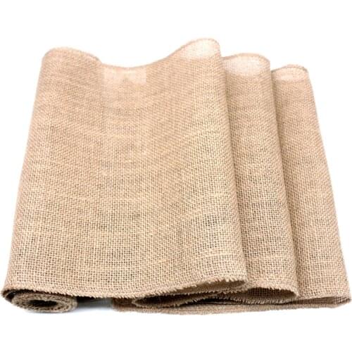 Vintage Burlap Hessian Table Runner Natural Jute Country Wedding Party Decoration home textiles For Christmas Home Table Runners