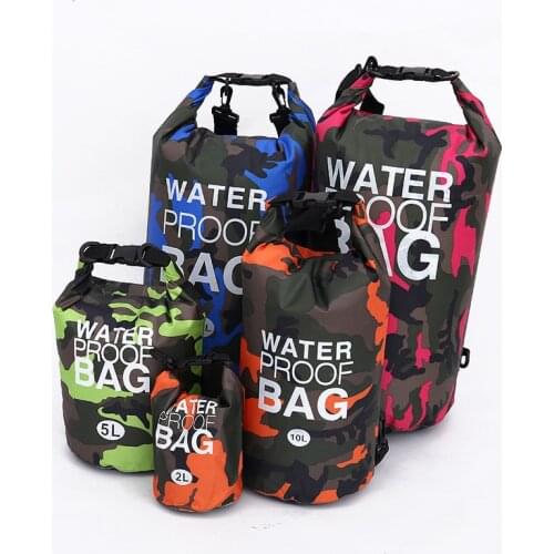 30L Waterproof Swimming Bag Dry Sack Camouflage Colors Fishing Boating Kayaking Storage Drifting Rafting Bag 2L 5L 10L 15L