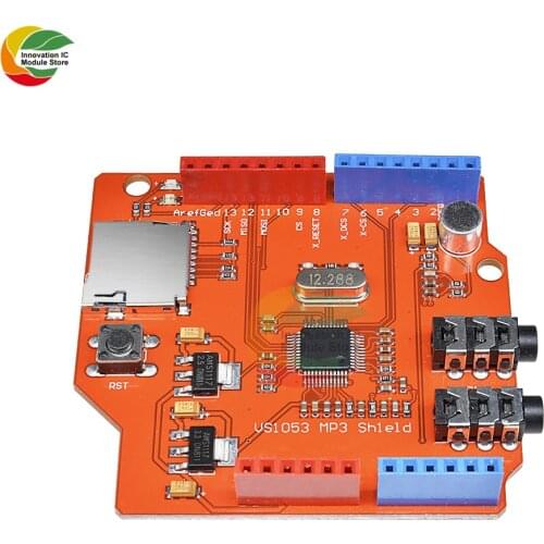 VS1053B MP3 Player Shield Board VS1053 Module with TF Card Slot For Arduino R3 Stereo Audio Record Decode Development one