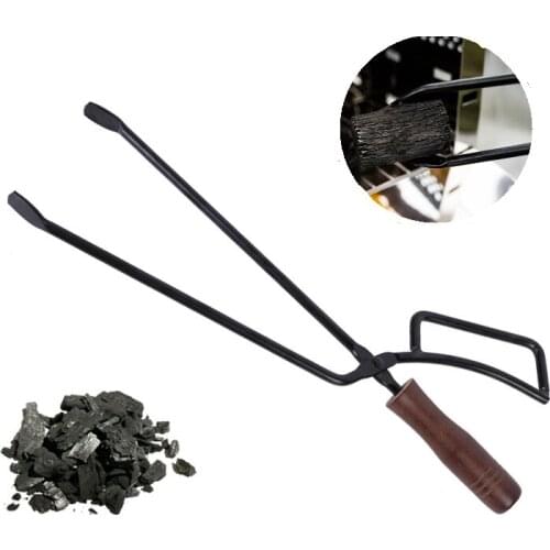 Barbecue Carbon Clip Ingenuity And Ergonomics Cooking Tong Salad Charcoal Clamp Meat Clip Wood Grabber BBQ Clamp Kitchen Tool