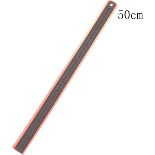 1PCS Metal 50cm 15cm Double Side Scale Stainless Steel Straight Ruler Measuring Tool
