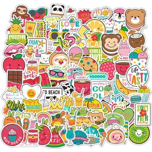 100Pcs VSCO Cartoon Small Fresh Stickers Graffiti Stickers Homemade Waterproof Vinyl Diy Refrigerator Phone Car Sticker