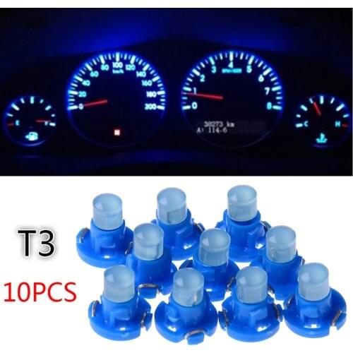 10x T3 led bulb instrument dash dashboard gauge base lamp light blue