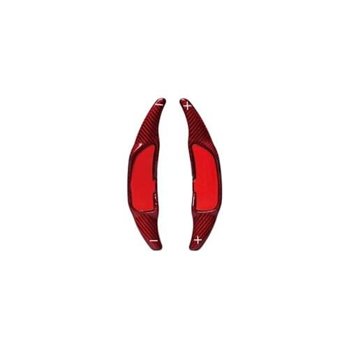 2pcs/Pair Red Carbon Steering Wheel Shift Gear Paddle For Benz AMG A45 C63 E63 S65 CLA45 CLS63