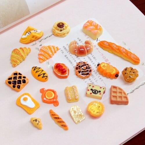 20PCS/Lot Mixed Mini Bread 1/6 Miniature Baguette Blyth Barbies BJD Dollhouse Pretend Food Toys Accessories