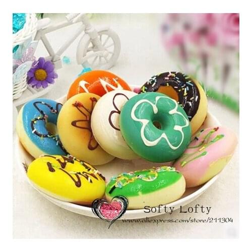 5pcs artificial scream donuts,kitchen toy,Christmas birthday party decorations wedding kids children gifts early learn education