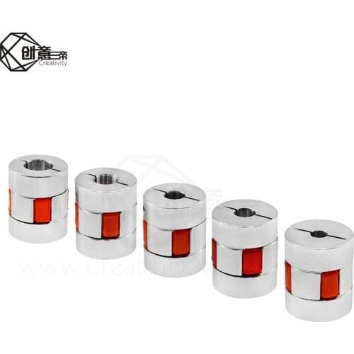 5PCS 3D Printer Coupling XB Coupler Aluminium Plum Flexible Shaft D25 L30 Motor Connector Flexible Coupler 5/6/6.35/8/10mm