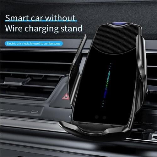 C2 15W Wireless Car Charger Automatic Clamping Fast Charging Phone Holder Mount Car for iPhone 11 Huawei Samsung Smart Phones