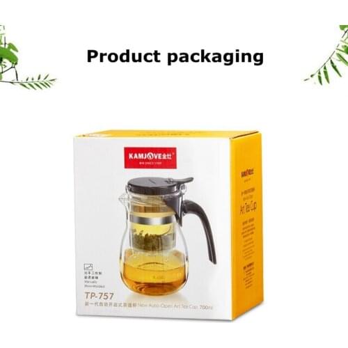 Genuine Kamjove Glass Gongfu Teaset Press AUTO-OPEN Art Tea Cup Heating Teapot TP-757 700ml Elegant Style Teapots Infuser