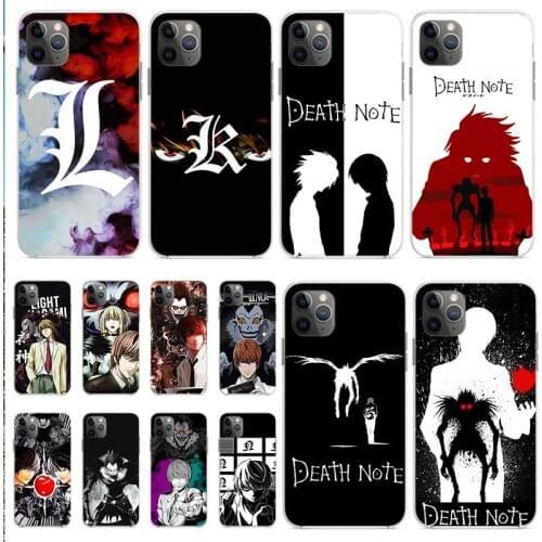 Phone Cases Anime Manga Death Note Cover For iphone X 5 7 5S 6S SE 11 6 8 12 XR XS Max Cool Design Transparent Soft TPU Shells