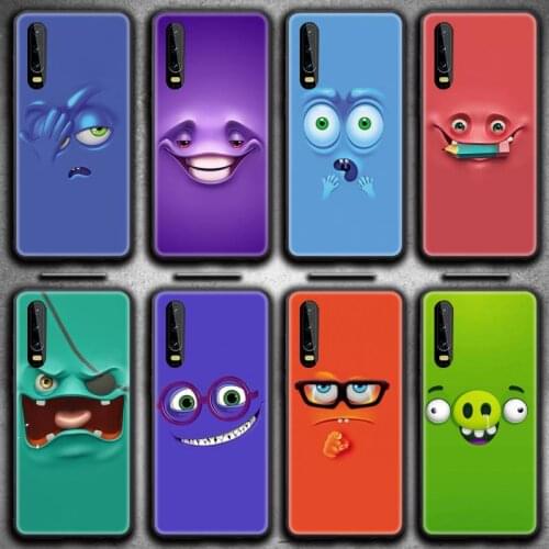Funny Cartoon Face Phone Case for Huawei P20 P30 P40 lite E Pro Mate 40 30 20 Pro P Smart 2020