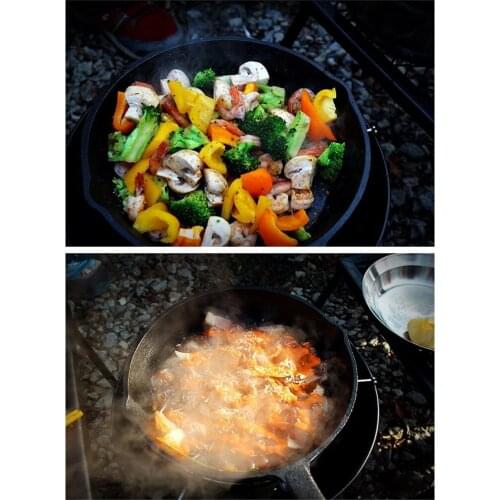 Cast Iron Non-Stick Frying Griddle Pan Barbecue Grill Fry Skillet Cookware