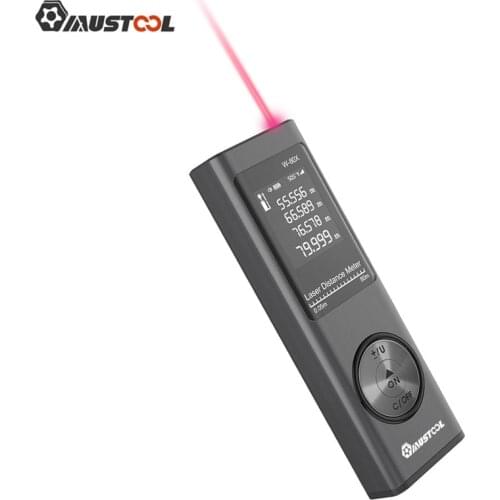 MUSTOOL 80m Digital Laser Rangefinder & Electronic Angle Sensor M/In/Ft Unit USB Pythagorean Mode Laser Distance Sensors