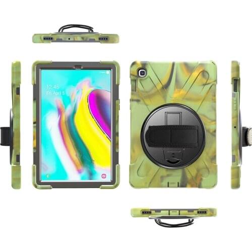 Kids Safe High Impact Silicone Hybrid Case with Nylon Swivel Strap for Samsung Galaxy Tab S5e 10.5 2019 SM-T720 T725 Tablet +Pen