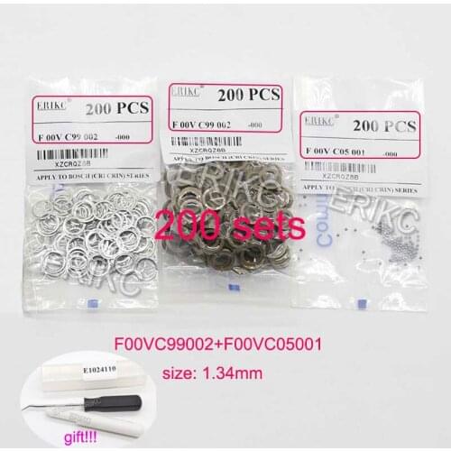 F00VC99002 Common Rail Diesel Injector Valve Repair Kits Steel Ball F00VC05001 1.34mm Fuel Injector Ball Kit for Bosch