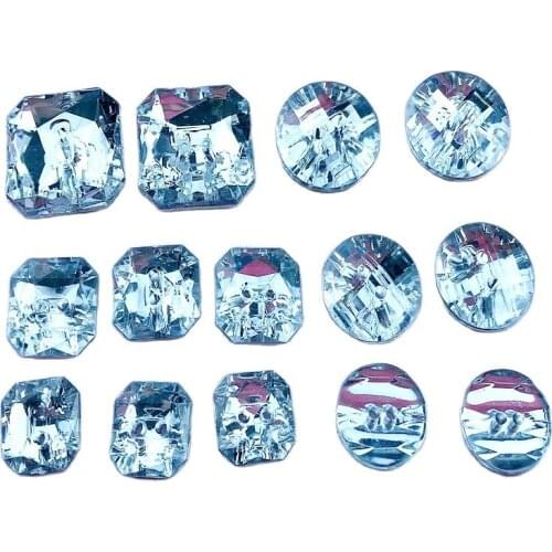 HL 10PCS-50PCS 13mm-20mm Round/Square 2 Holes Acrylic Buttons DIY Apparel Sewing Accessories