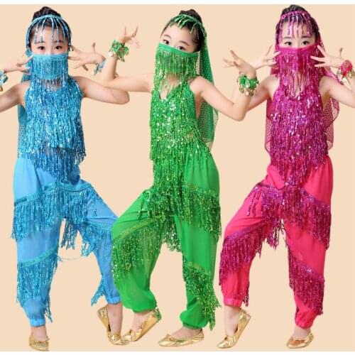 Child India Dancing Children Egypt Dancewear Kid Professional Belly Egypt Dance For Girls Bellydance Custome for Girls 4pcs/1set