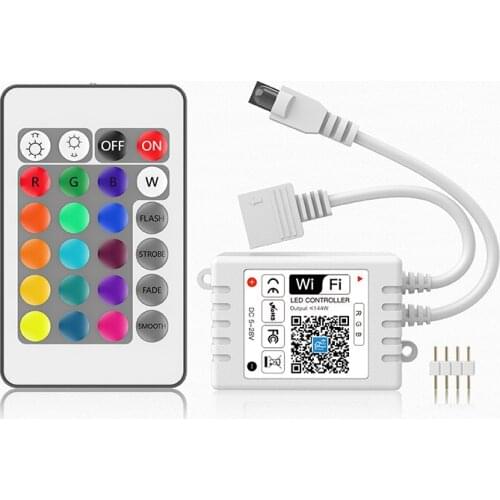 5-28V 144W White Box RGB IR 24 Keys WIFI Controller Work With Google Assistant and Alexa