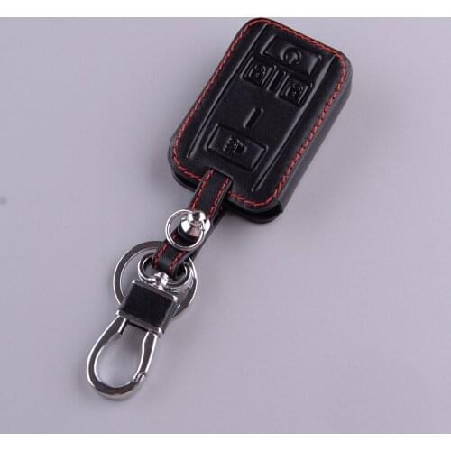 Leather Remote Key Fob Case Cover Car fit for Chevrolet Silverado Colorado Tahoe Suburban GMC Sierra Canyon Yukon M3N-32337100
