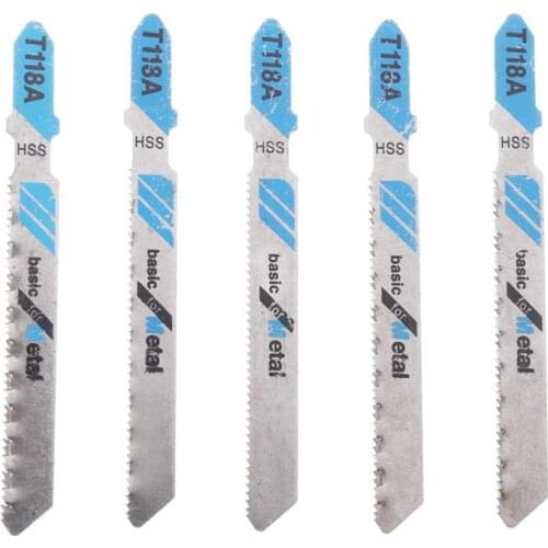 5 Pcs HSS T118A Jig Saw Blades Wood Metal Fast Cutting Reciprocating Saw Blade