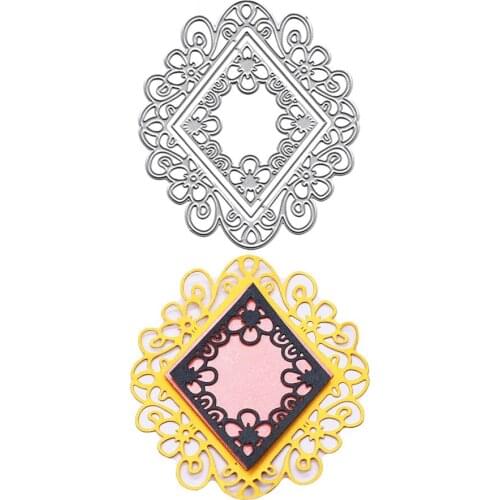 Metal Die Cutting Dies Scrapbooking Diamond Lace Dies Cut DIY Album Paper Cards Craft Embossing Template Stencil Stamping Die
