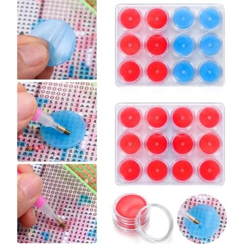 1 Set DIY Diamond Painting Glue Clay Embroidery Cross Stitch Drilling Mud Diamond Painting Sticking Storage Container Nail Tools