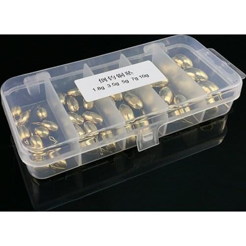 Explosion Pouring Copper Pendant Set Lead Pendant Copper Pendant Box Set Fish Pendant Accessories Fishing Tackle Accessories