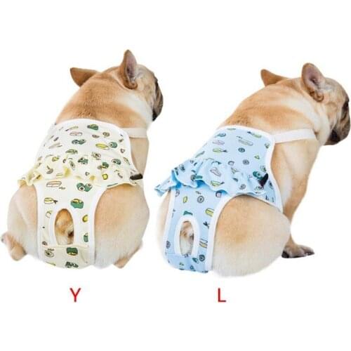 Pet Clothes Female Dog Physiological Pants Cotton Sanitary Suspenders Jumpsuits Spring Summer Underwear Short Clean 2021 New