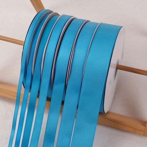 Lake Blue Grosgrain Ribbon 100Yards/91Meters Wedding Christmas Webbing Baking Gift Box Flower Package Hand DIY Bow Accessories